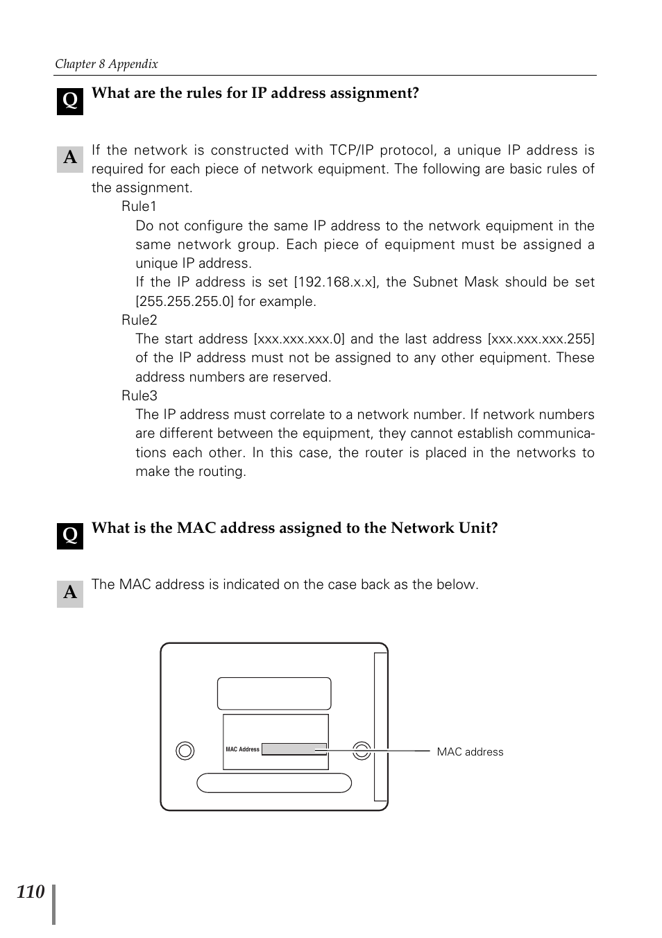 Aq a q | Sanyo PJ-Net Organizer Plus POA-PN02 User Manual | Page 110 / 114