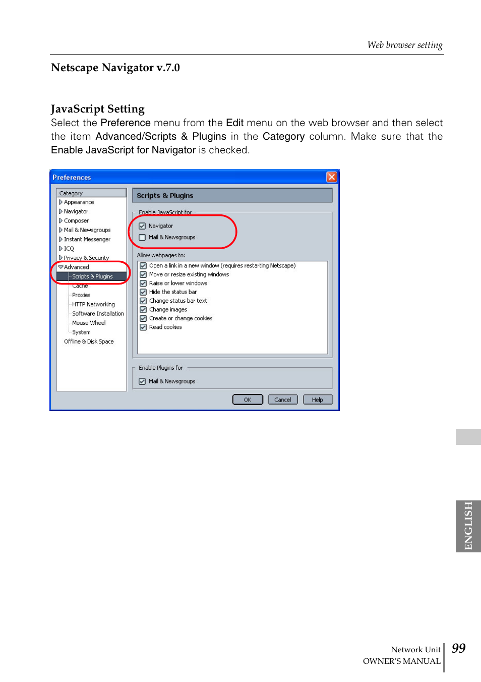 Sanyo PJ-Net Organizer Plus POA-PN02 User Manual | Page 99 / 114