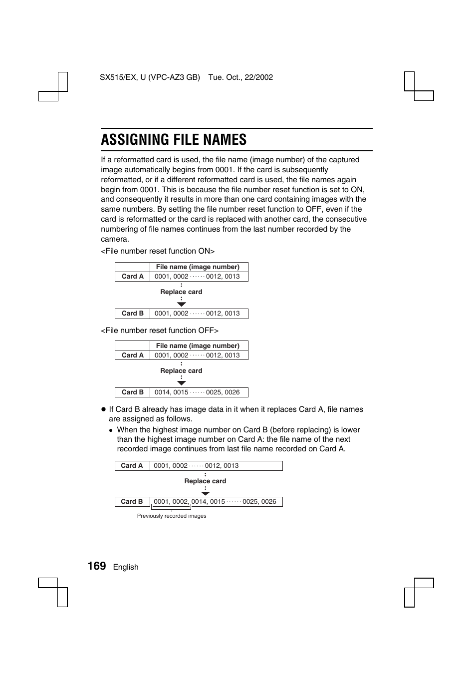 Assigning file names | Sanyo VPC-AZ3 User Manual | Page 172 / 207