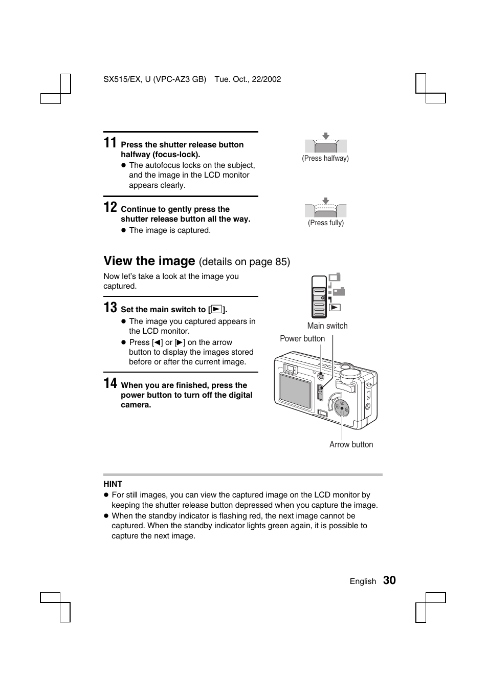 View the image | Sanyo VPC-AZ3 User Manual | Page 33 / 207