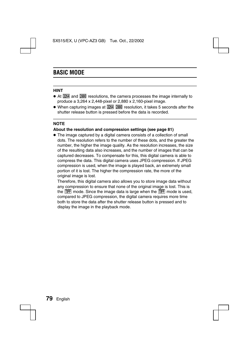 Basic mode | Sanyo VPC-AZ3 User Manual | Page 82 / 207