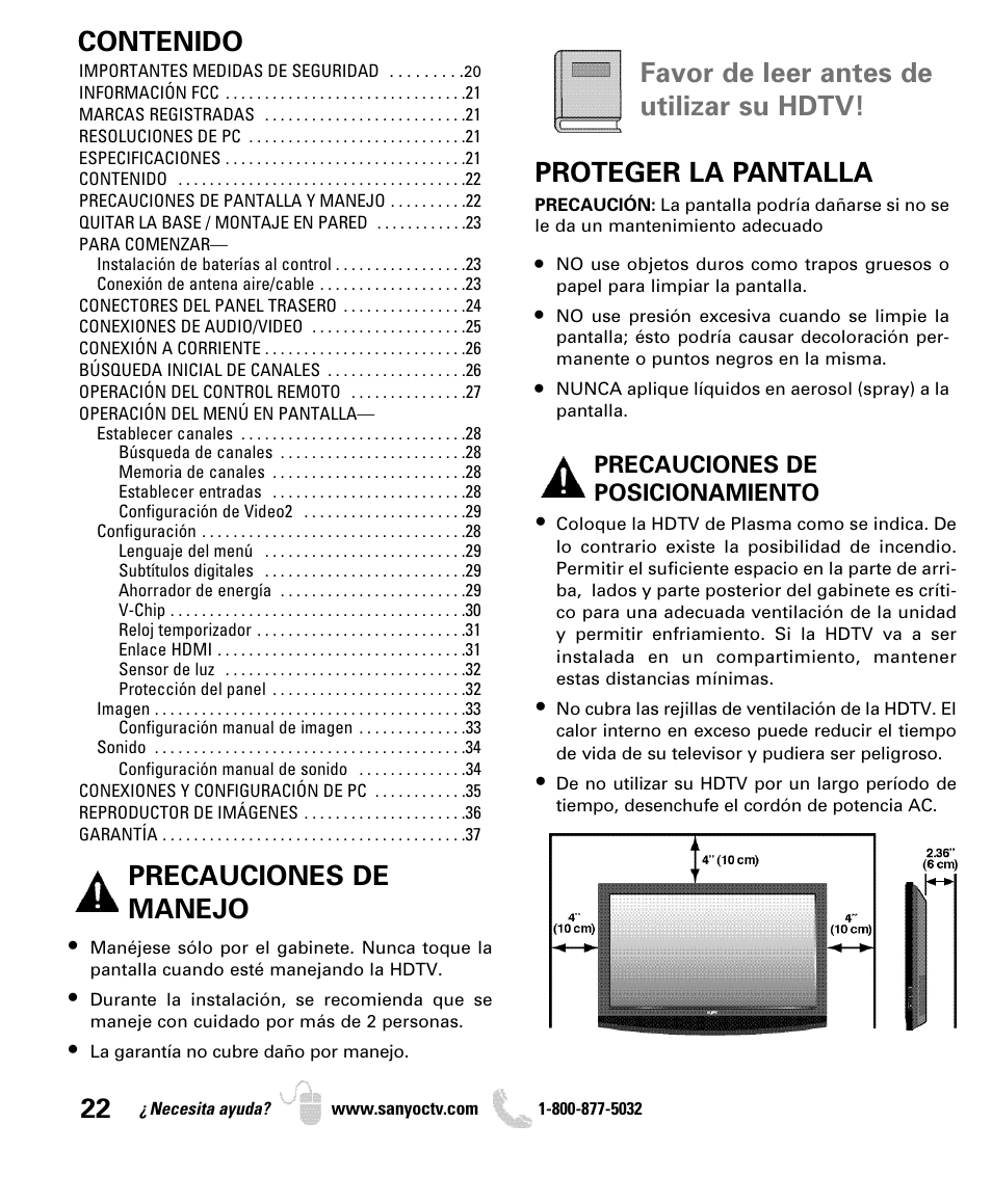 Sanyo DP50740 User Manual | Page 22 / 56