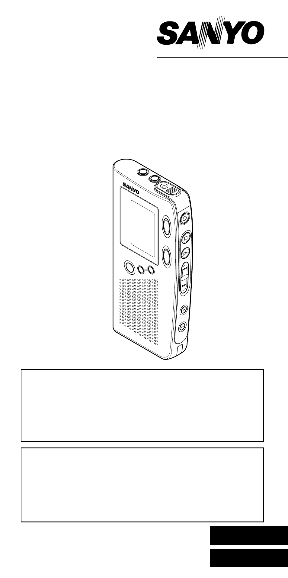 Sanyo ICR-B35 User Manual | 32 pages