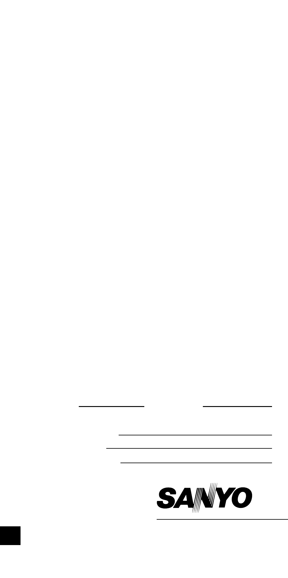Sanyo ICR-B35 User Manual | Page 32 / 32