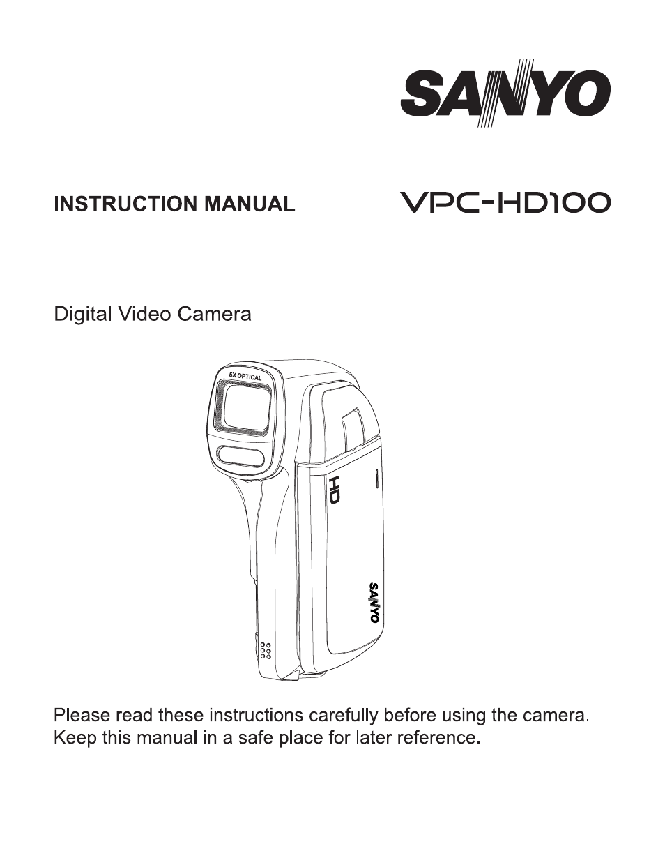 Sanyo VPC-HD100 User Manual | 47 pages