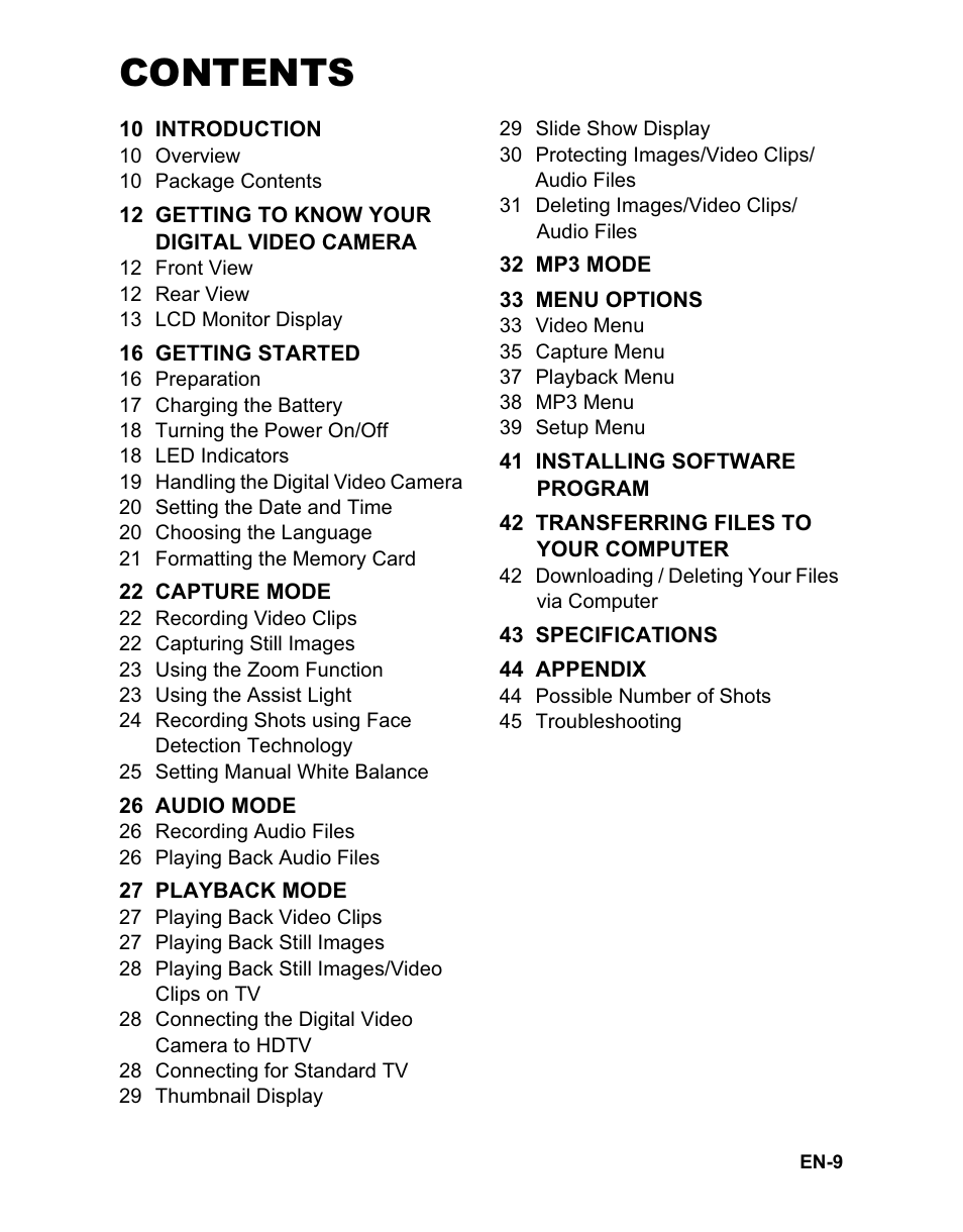 Sanyo VPC-HD100 User Manual | Page 10 / 47