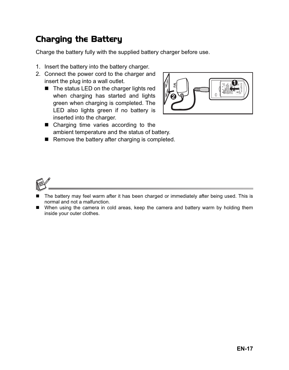Charging the battery | Sanyo VPC-HD100 User Manual | Page 18 / 47