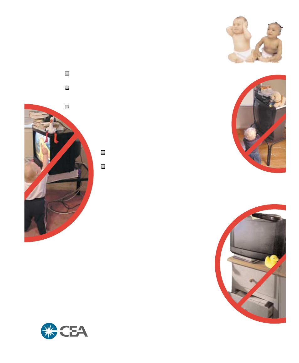 Child safety, It makes a difference where your tv stands, The issue | Sanyo cares, Tune into safety | Sanyo AVM-2751S User Manual | Page 52 / 52
