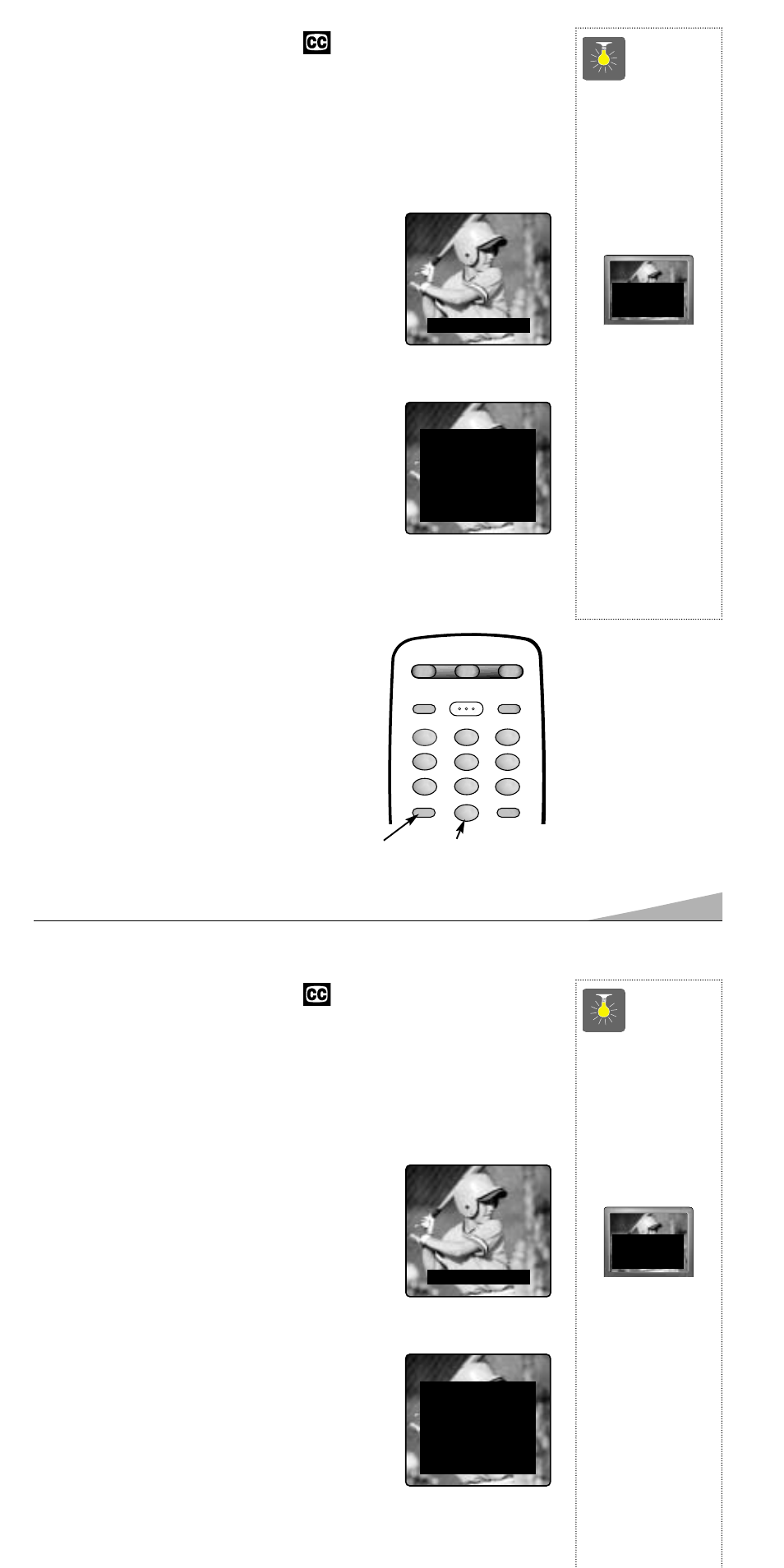 Quicktips, Closed-captioning | Sanyo AVM-3280G User Manual | Page 11 / 40
