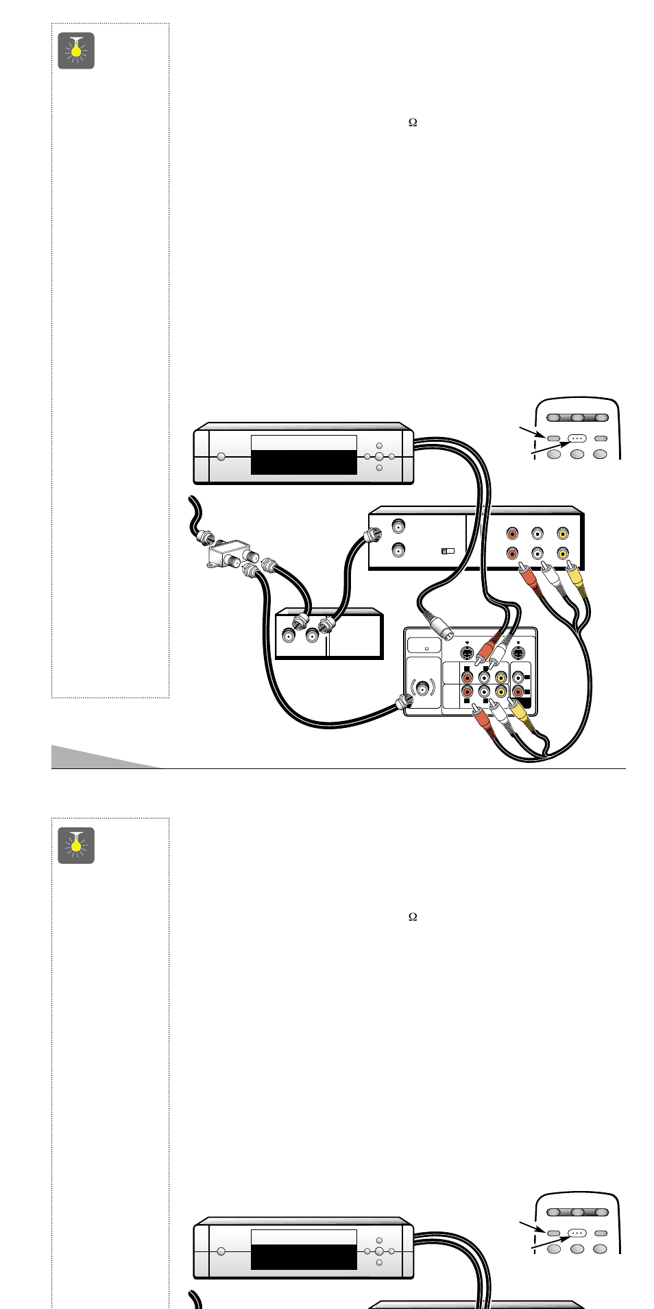 Using the audio/ video input jacks, Quicktips | Sanyo AVM-3280G User Manual | Page 12 / 40