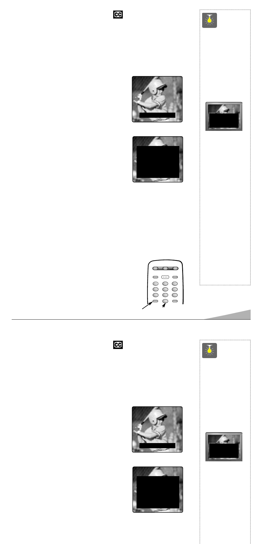 Transmisión captada, Closed-caption) | Sanyo AVM-3280G User Manual | Page 31 / 40