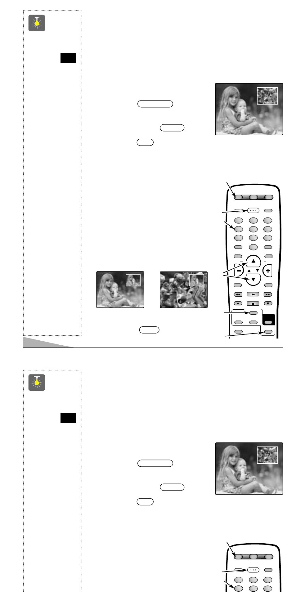 Operación de la función (imagen sobre imagen) pip | Sanyo AVM-3280G User Manual | Page 34 / 40