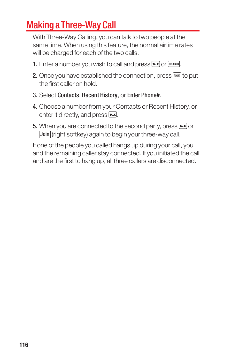 Making a three-way call | Sanyo PRO-700 User Manual | Page 120 / 133