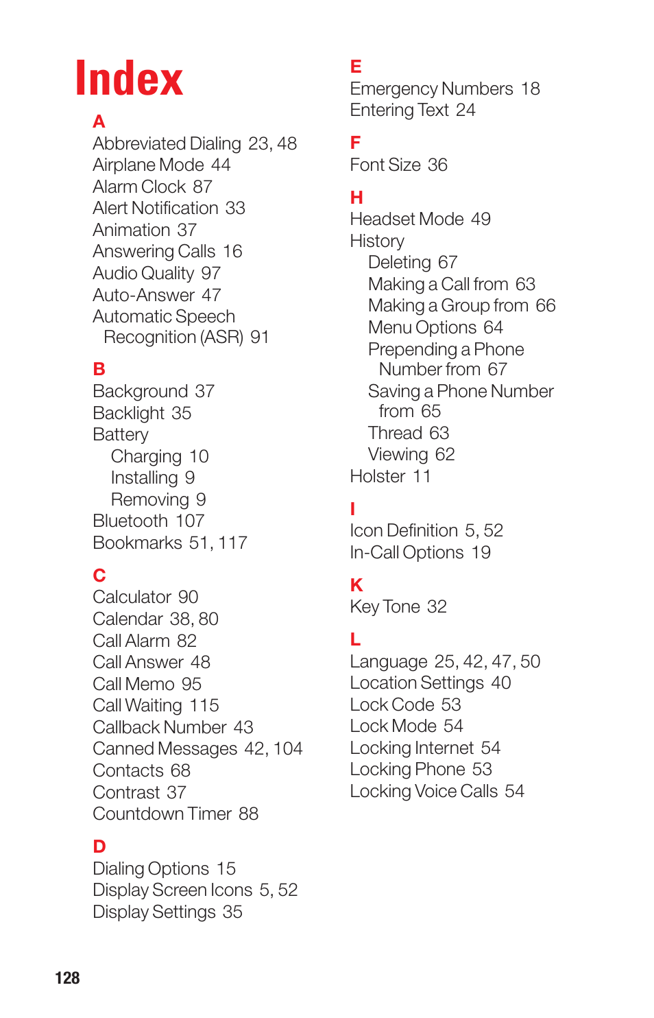 Index | Sanyo PRO-700 User Manual | Page 132 / 133