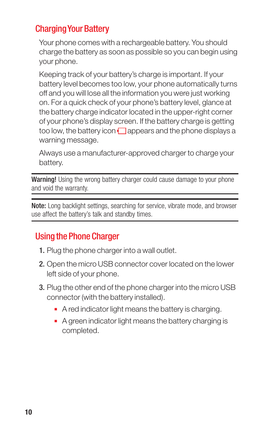 Charging your battery, Using the phone charger | Sanyo PRO-700 User Manual | Page 14 / 133