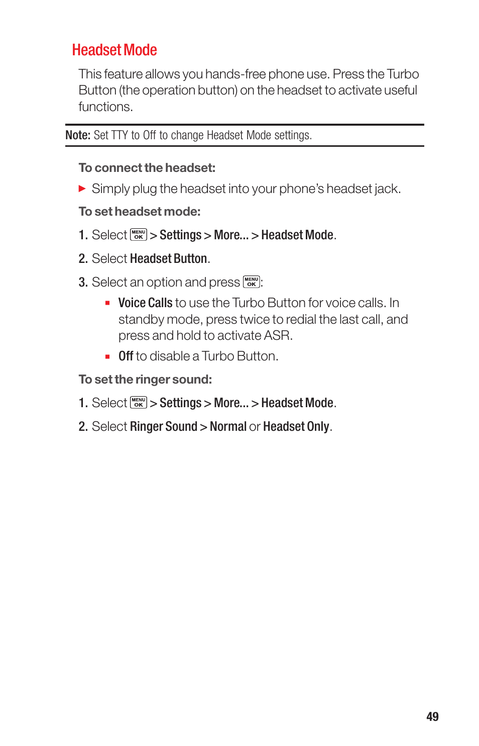 Headset mode | Sanyo PRO-700 User Manual | Page 53 / 133