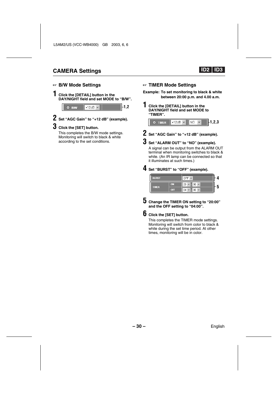 Sanyo VCC-WB4000 User Manual | Page 31 / 68