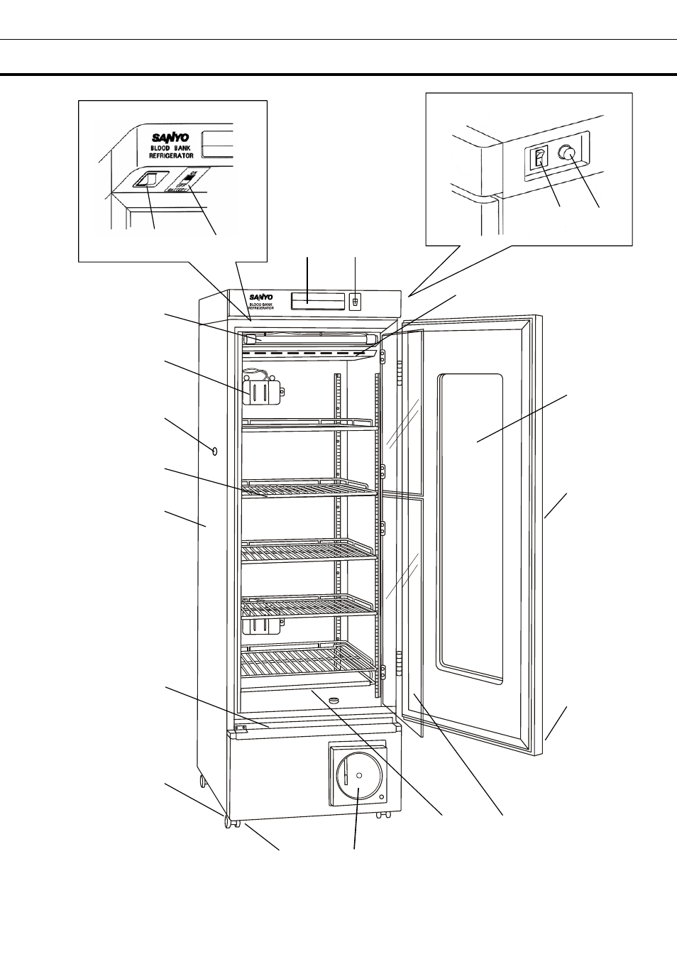 Refrigerator components, Mbr-304g | Sanyo BLOOD BANK MBR-304DR User Manual | Page 9 / 26