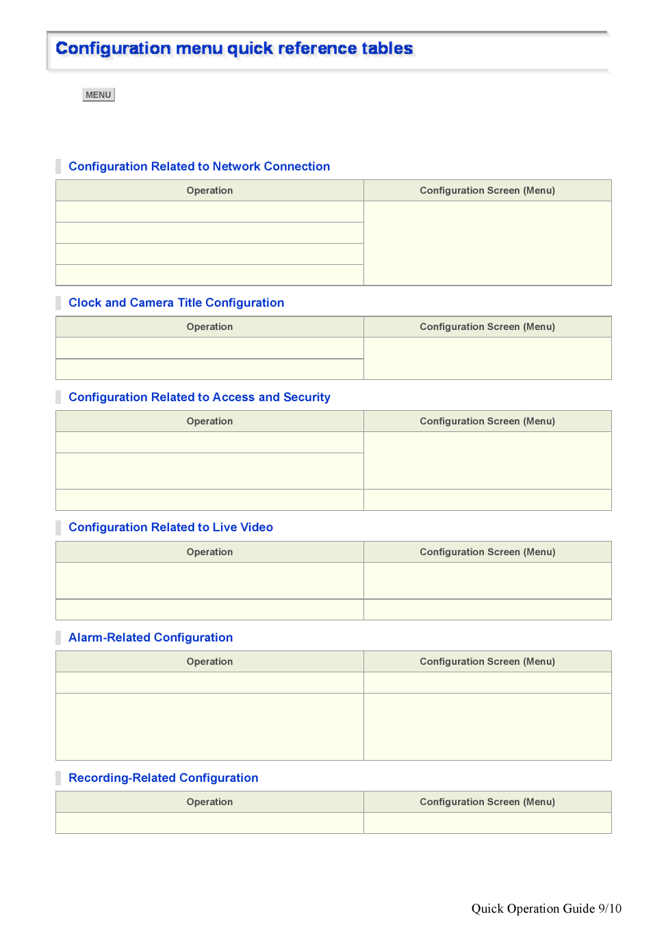 Quick operation guide 9/10 | Sanyo VDC-HD3100/HD3100P User Manual | Page 24 / 116