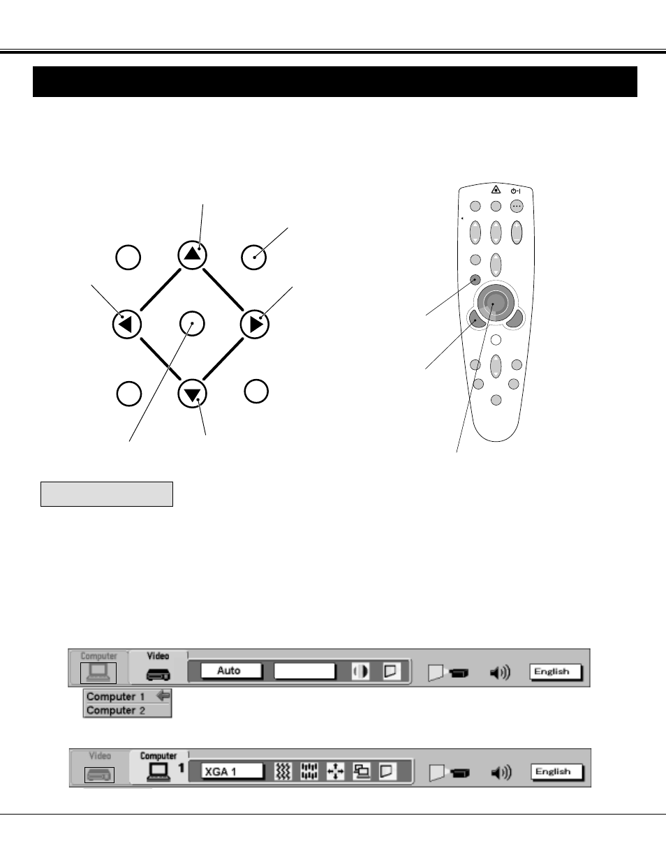 Menu operation, Mode selection, Mode select | Basic operation, Remote control unit top control of the projector | Sanyo PLC-XP21N User Manual | Page 30 / 54