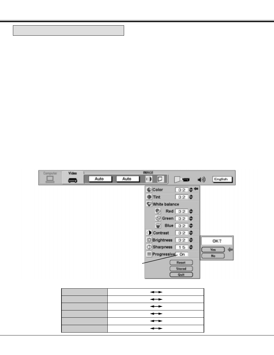 Picture image adjustment | Sanyo PLC-XP21N User Manual | Page 34 / 54