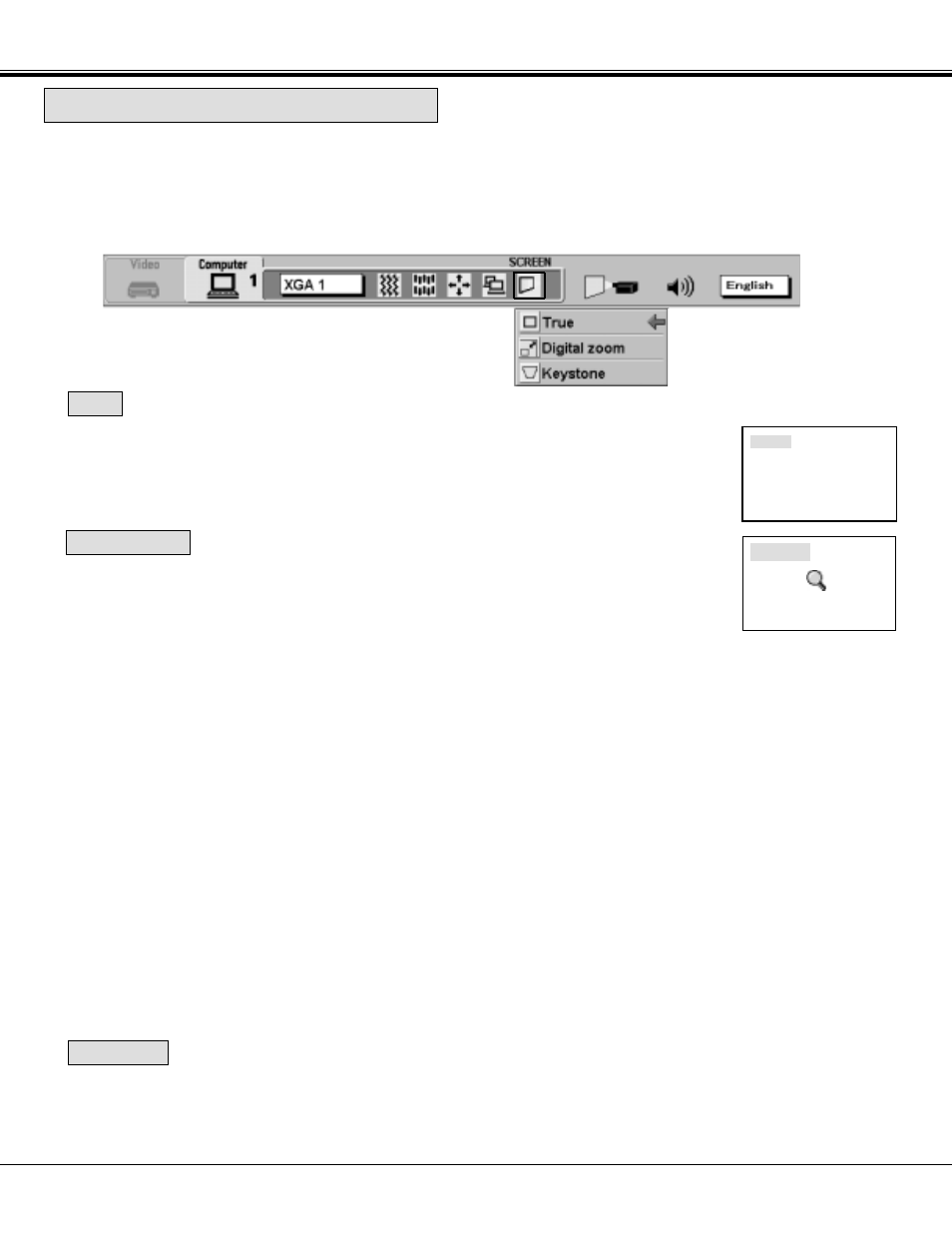 Picture screen adjustment | Sanyo PLC-XP21N User Manual | Page 45 / 54