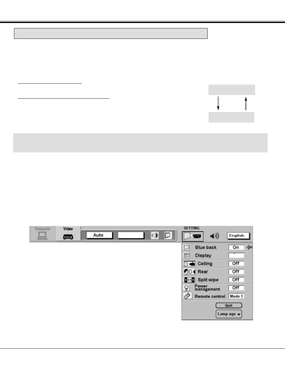 Remote control code change(mode 1 or mode 2), Remote control code change (mode 1 or mode 2), Mode 1 mode 2 | Sanyo PLC-XP21N User Manual | Page 47 / 54