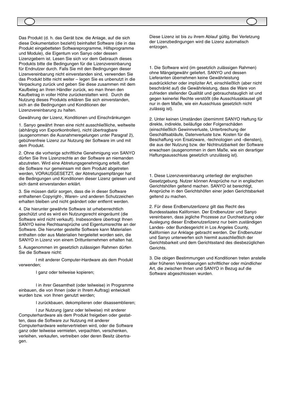 Lizenzvereinbarung | Sanyo CE42SR1 User Manual | Page 25 / 68