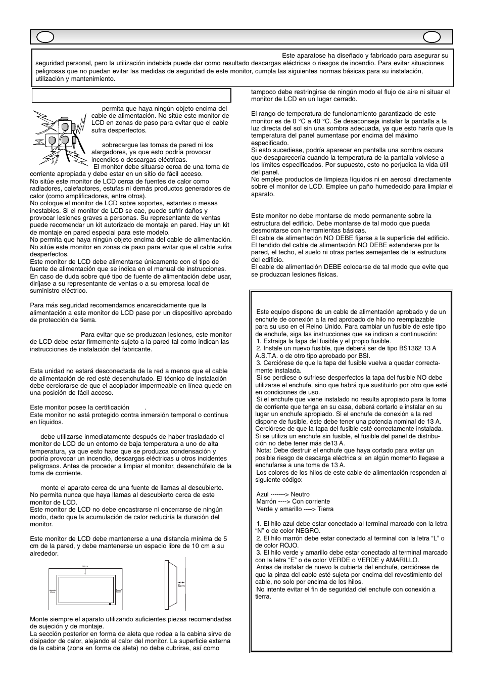 Precauciones de seguridad, Instalación / utilización | Sanyo CE42SR1 User Manual | Page 53 / 68