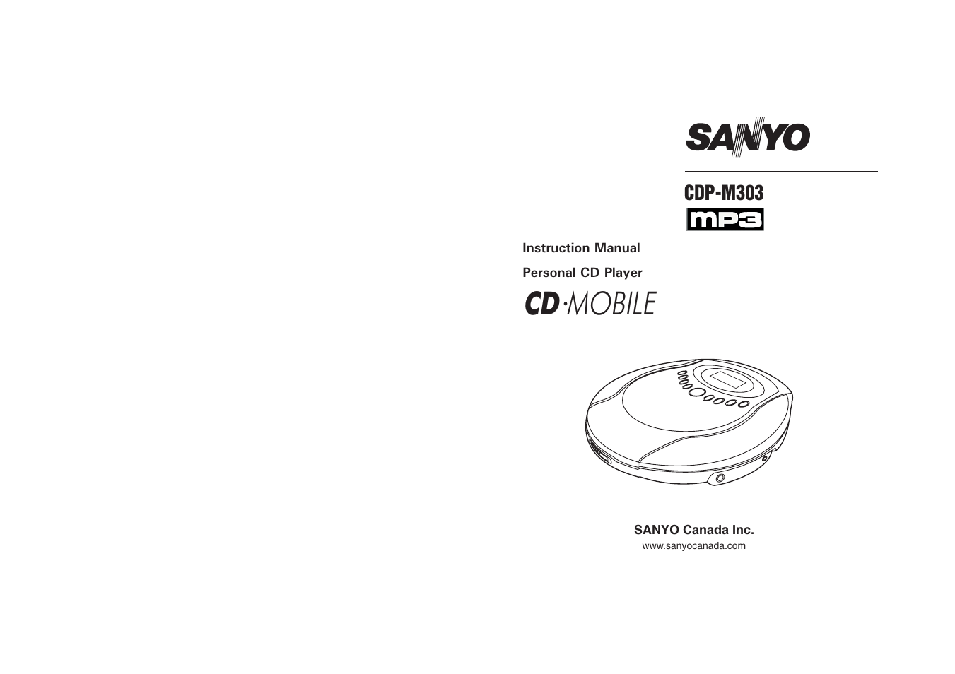 Sanyo CDP-M303 User Manual | 12 pages