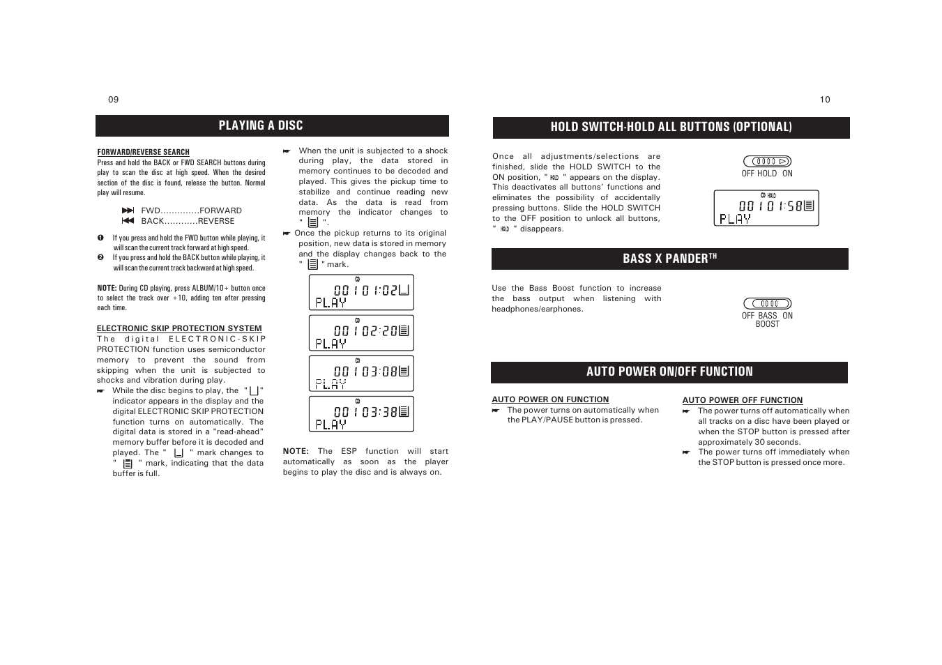 Playing a disc | Sanyo CDP-M303 User Manual | Page 6 / 12