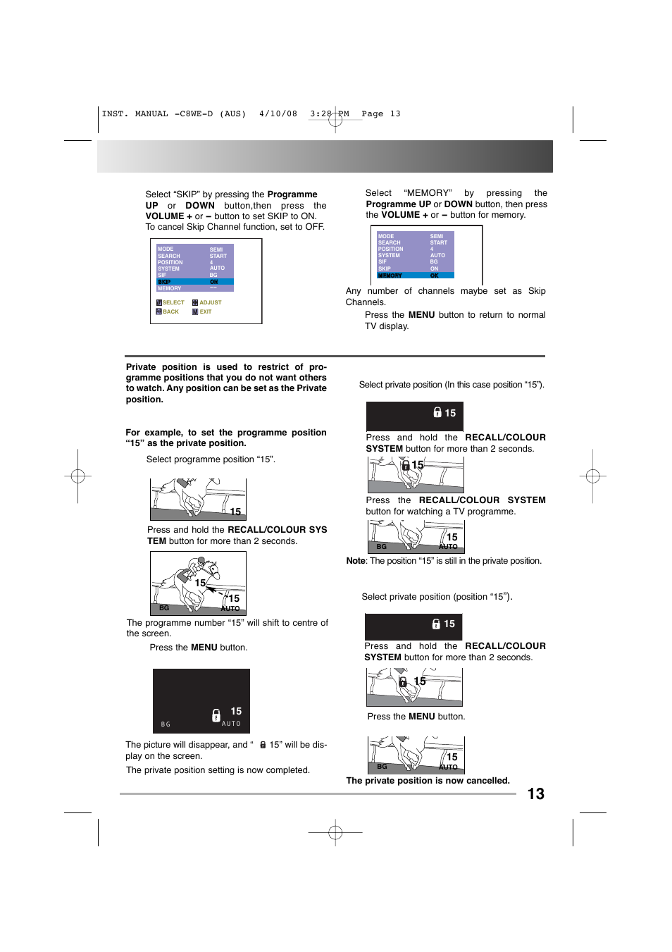 Sanyo CA14SE1(V) User Manual | Page 13 / 20