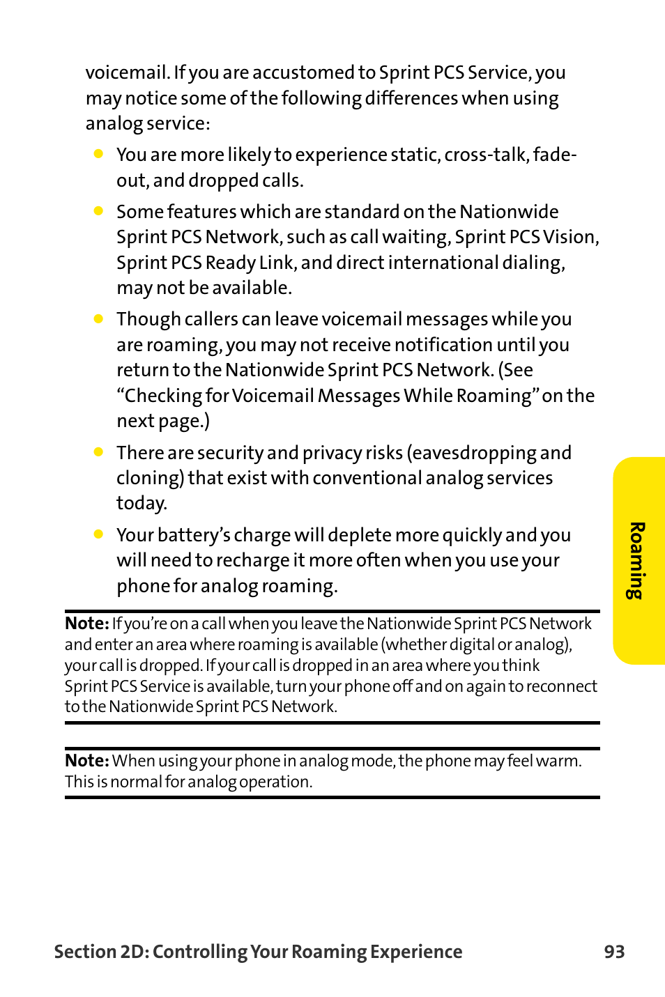 Roaming | Sanyo VI-2300 User Manual | Page 105 / 286