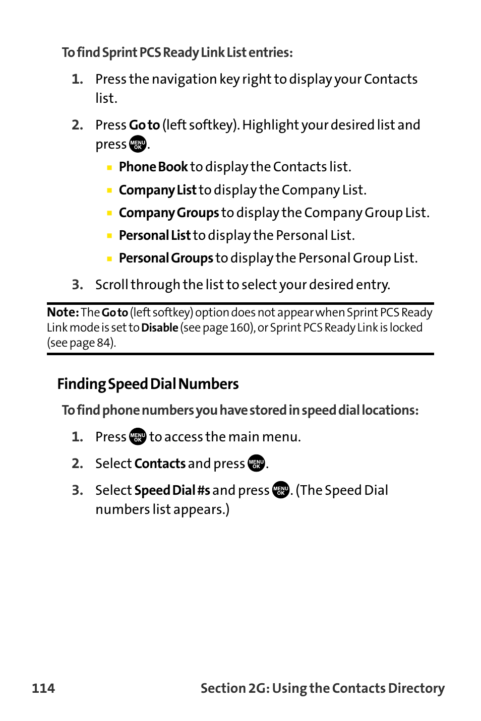 Finding speed dial numbers | Sanyo VI-2300 User Manual | Page 126 / 286