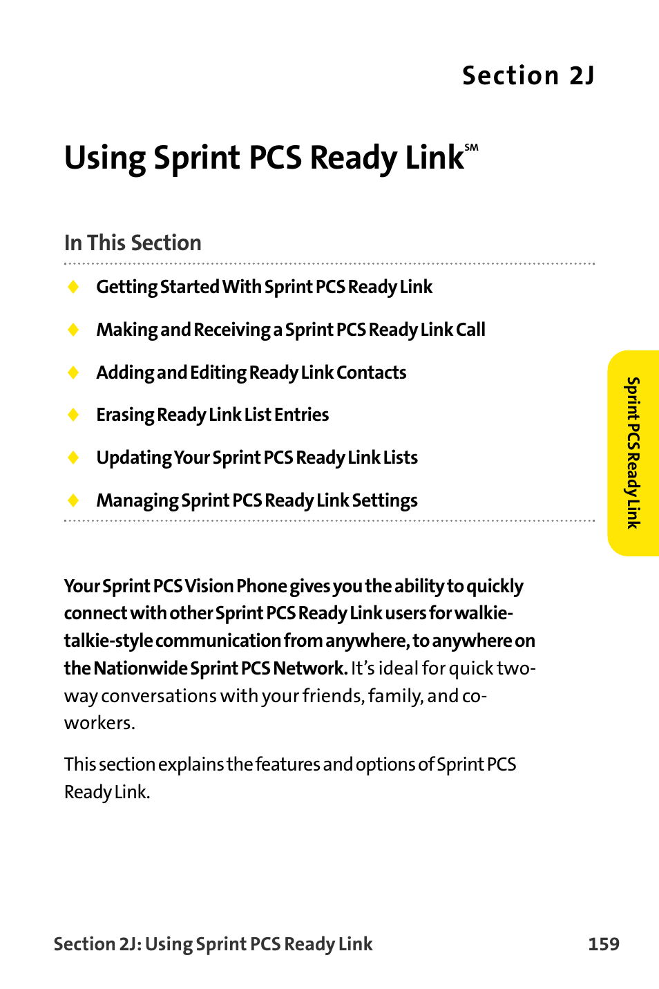 Using sprint pcs ready link | Sanyo VI-2300 User Manual | Page 171 / 286