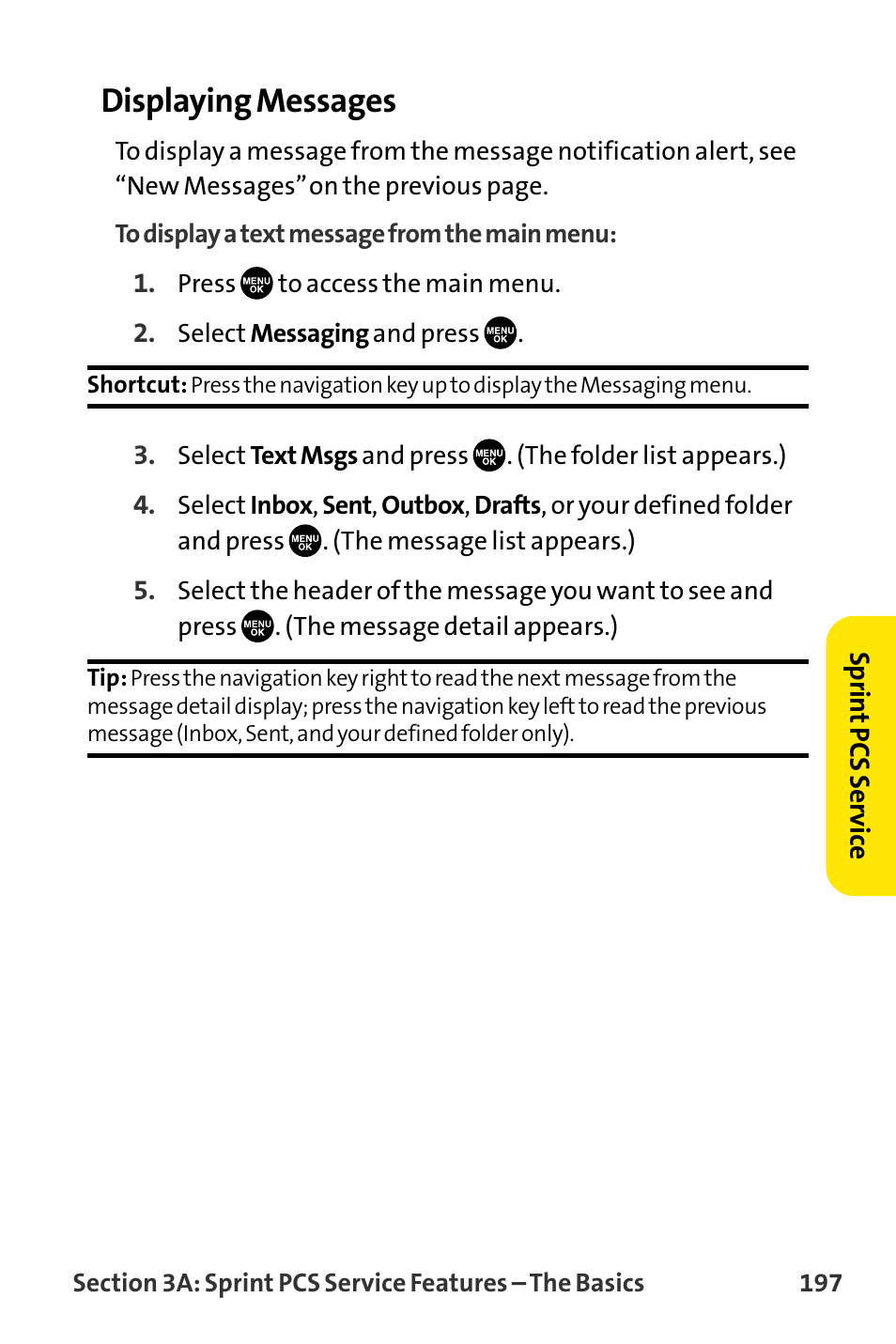 Displaying messages | Sanyo VI-2300 User Manual | Page 209 / 286