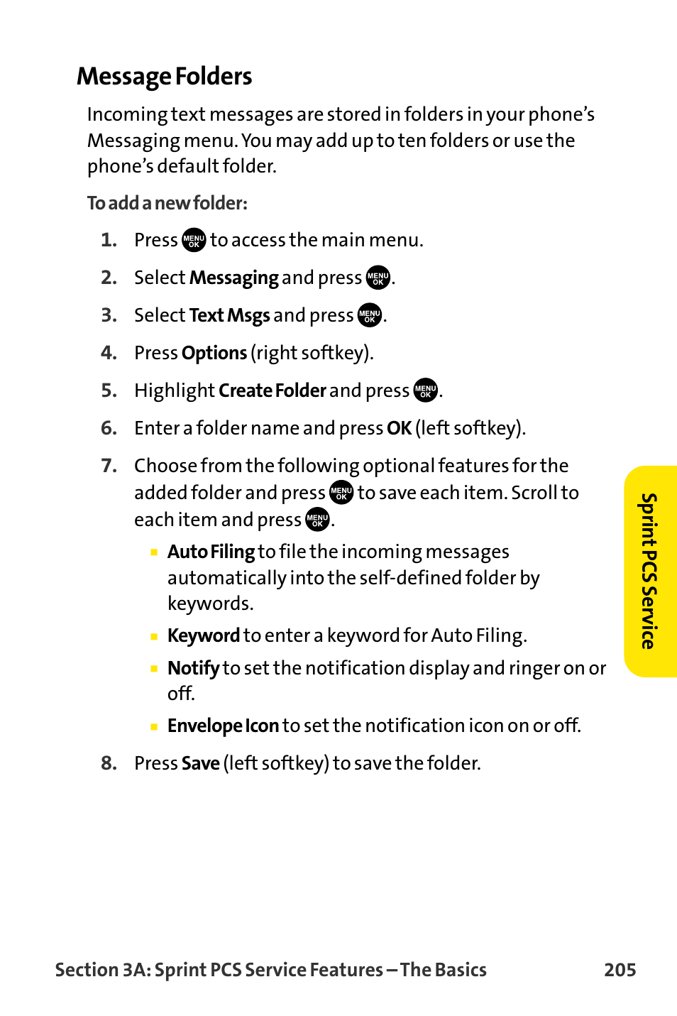 Message folders | Sanyo VI-2300 User Manual | Page 217 / 286