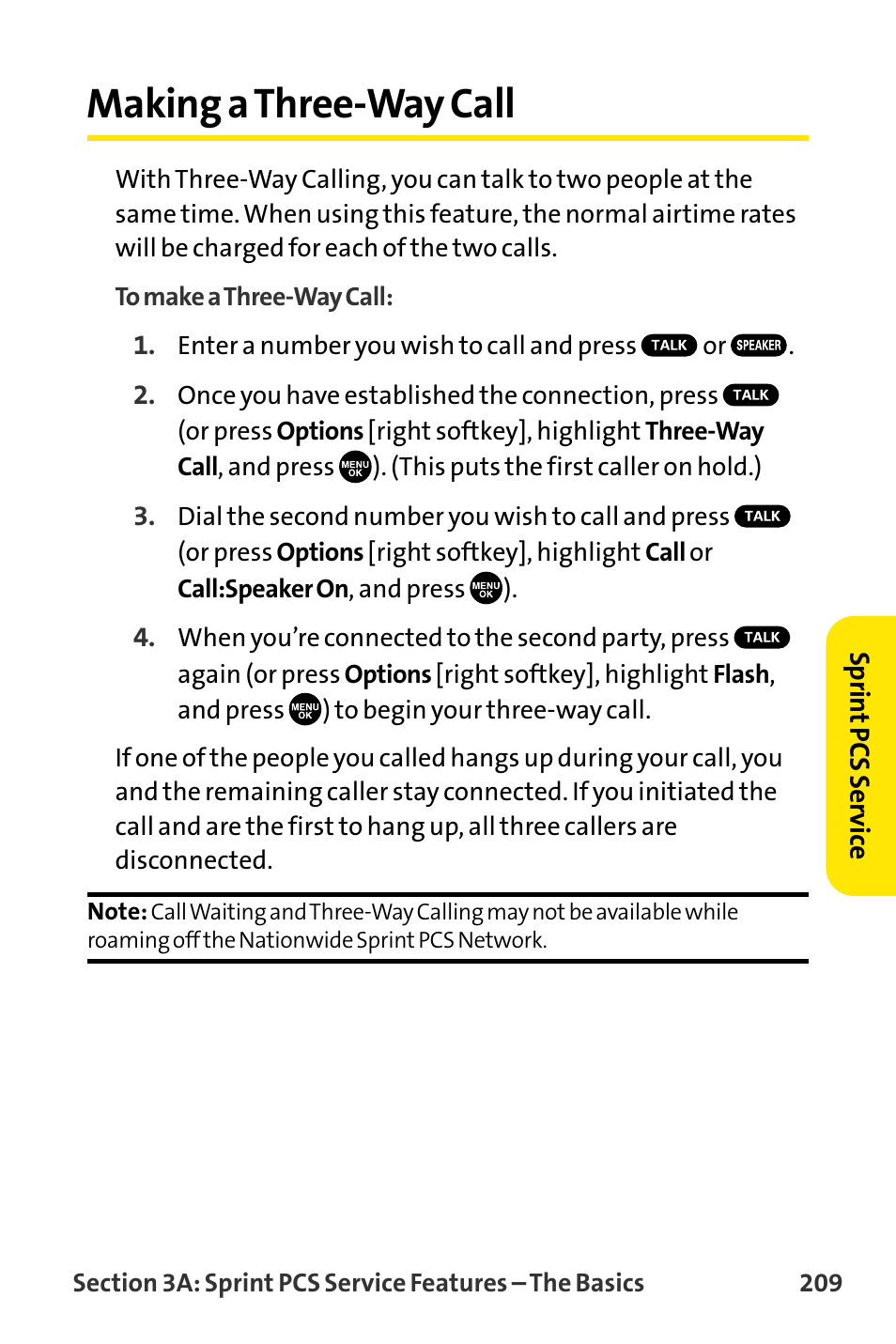 Making a three-way call | Sanyo VI-2300 User Manual | Page 221 / 286