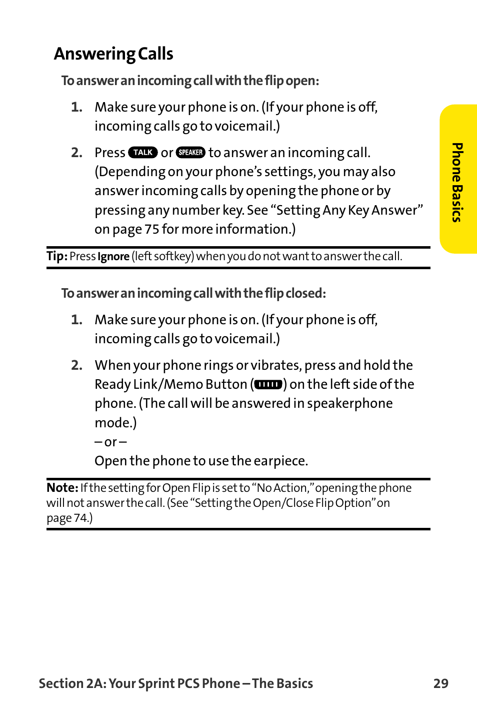 Answering calls | Sanyo VI-2300 User Manual | Page 41 / 286