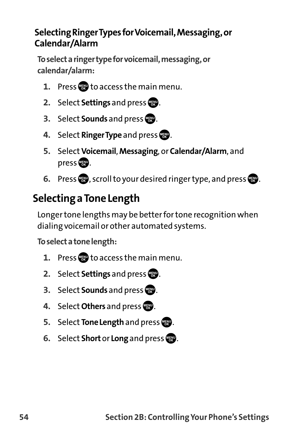 Selecting a tone length | Sanyo VI-2300 User Manual | Page 66 / 286