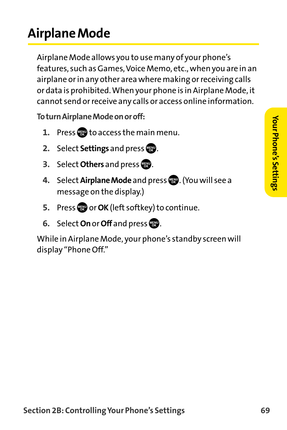 Airplane mode | Sanyo VI-2300 User Manual | Page 81 / 286