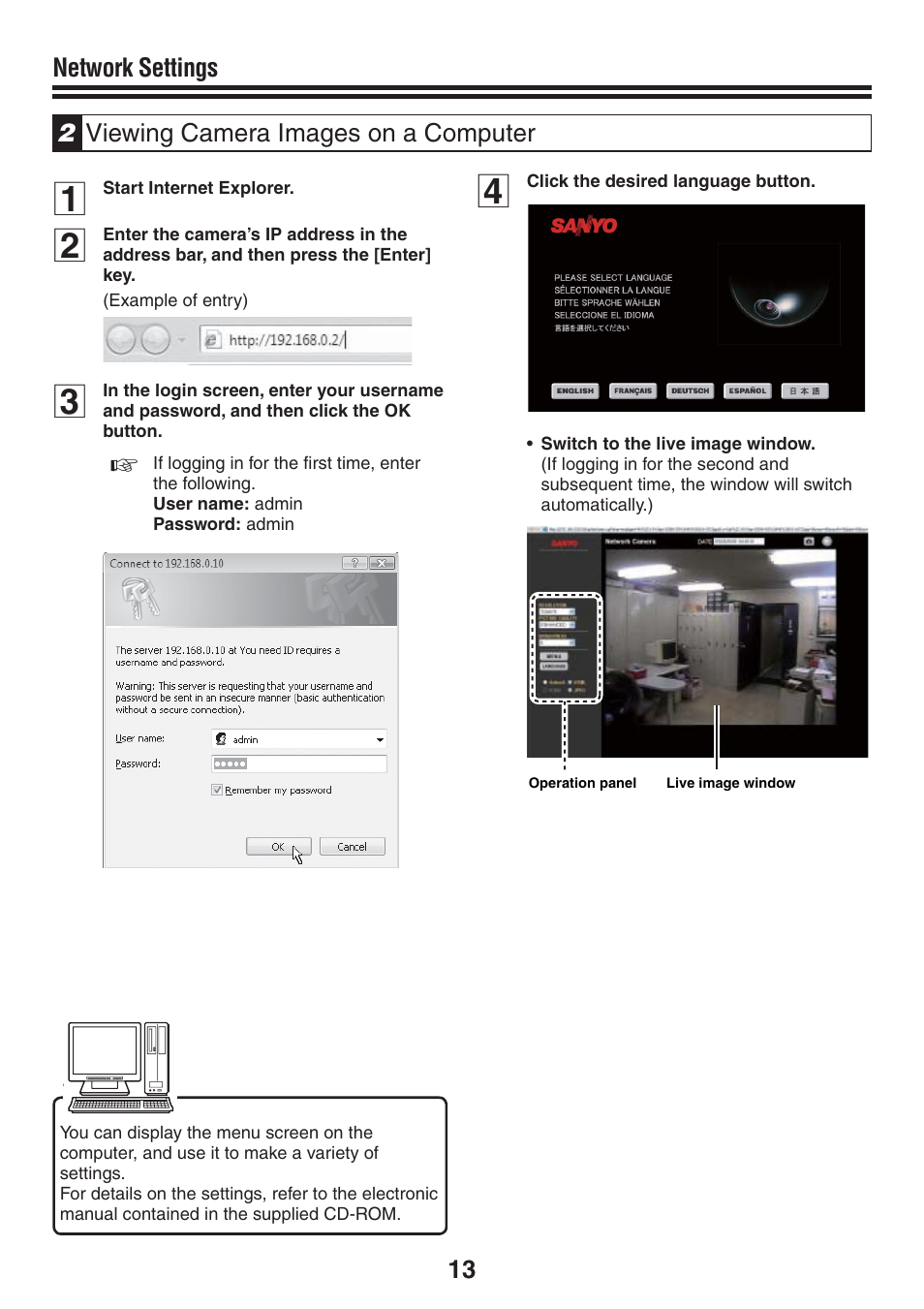 Sanyo VCC-N4598PC User Manual | Page 14 / 20