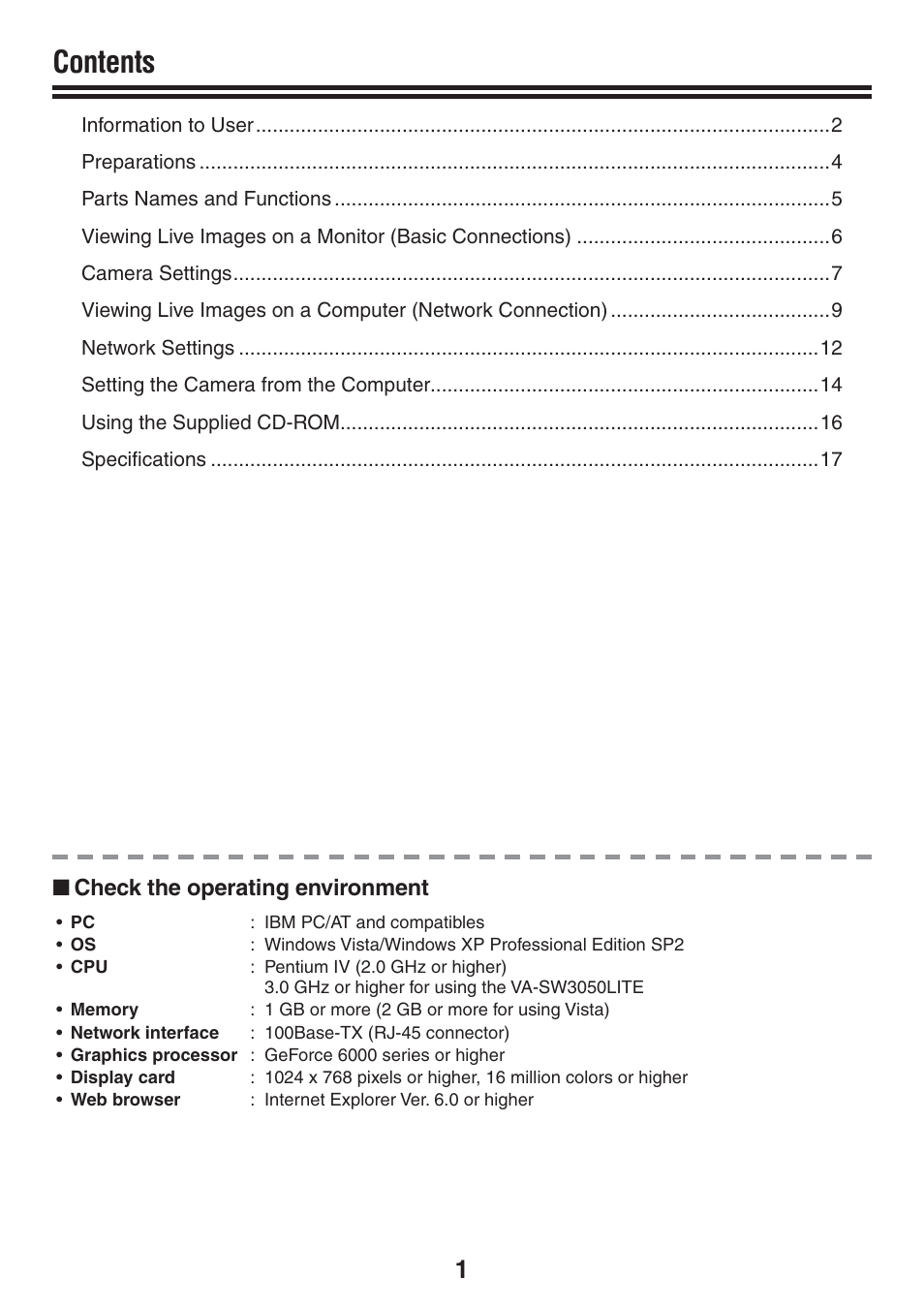 Sanyo VCC-N4598PC User Manual | Page 2 / 20