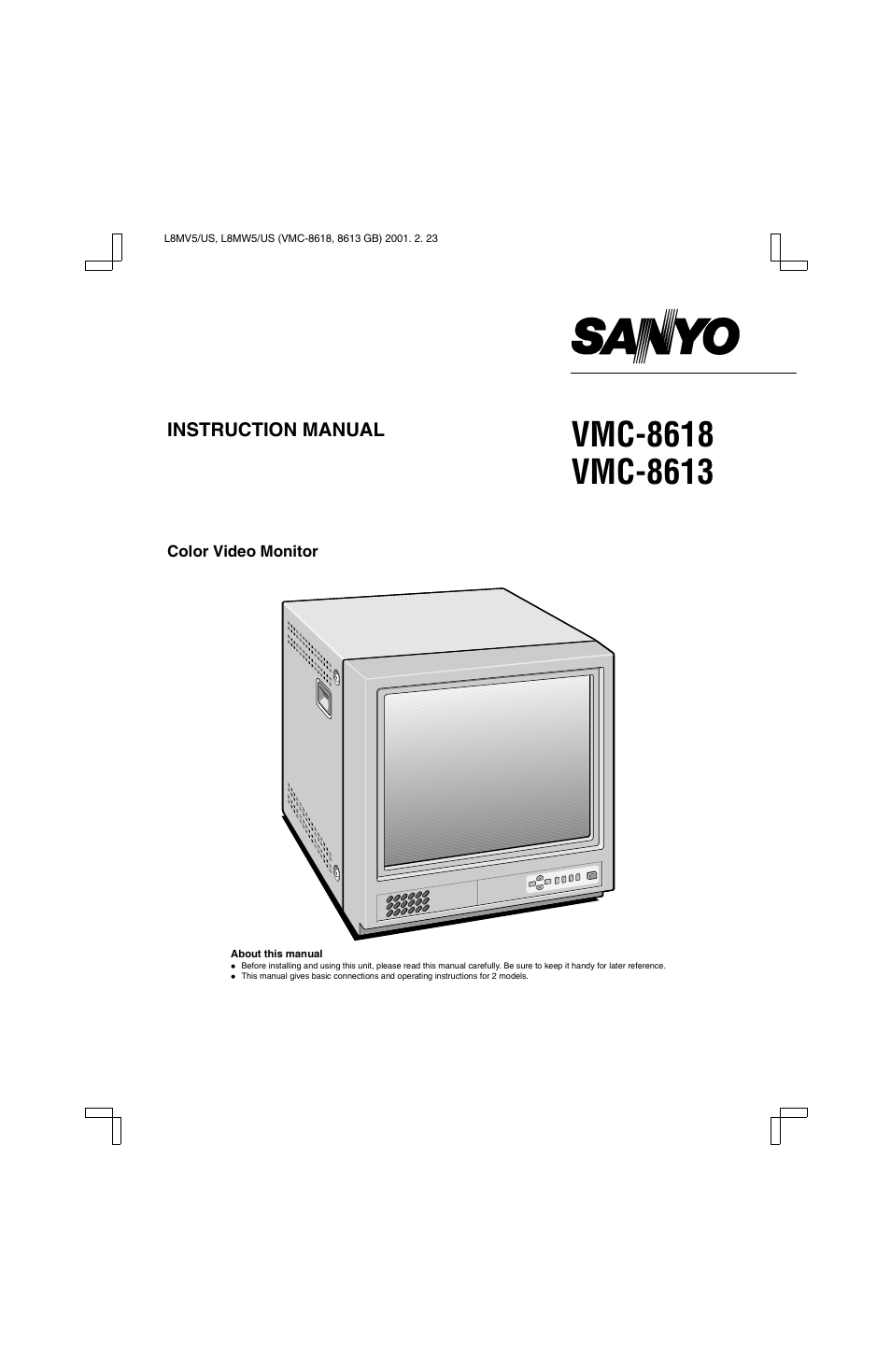 Sanyo VMC-8613 User Manual | 16 pages