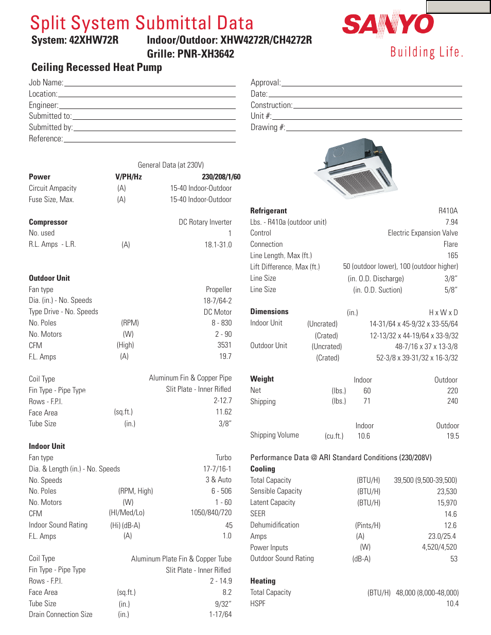 Sanyo 42XHW72R User Manual | 2 pages