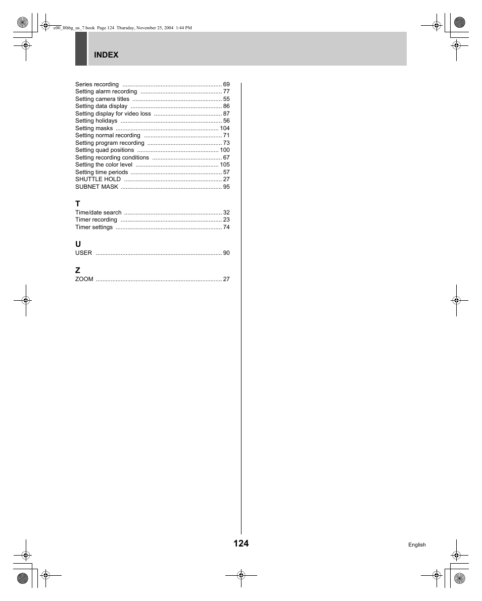 Sanyo DSR-3709 User Manual | Page 125 / 126
