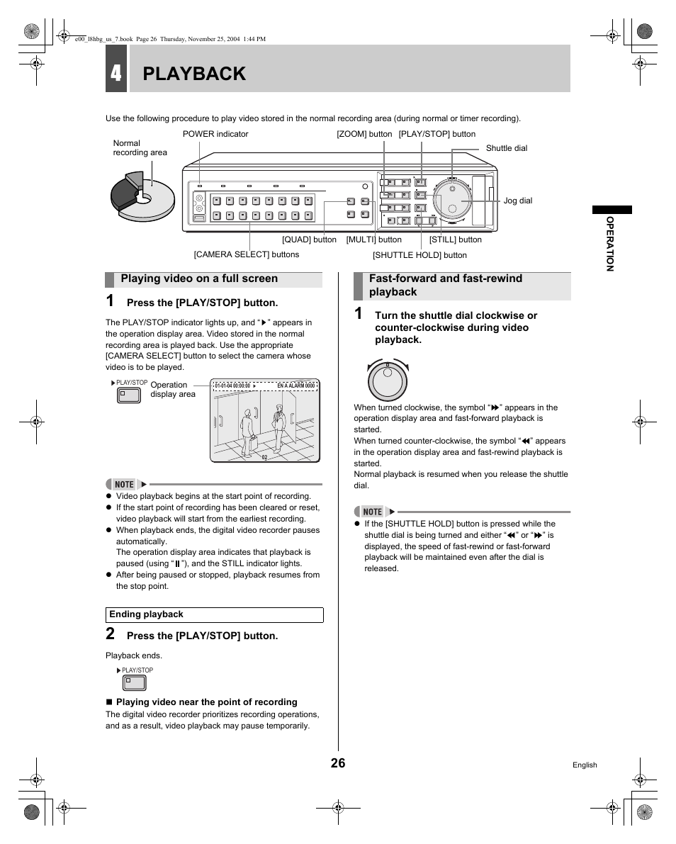 Playback | Sanyo DSR-3709 User Manual | Page 27 / 126