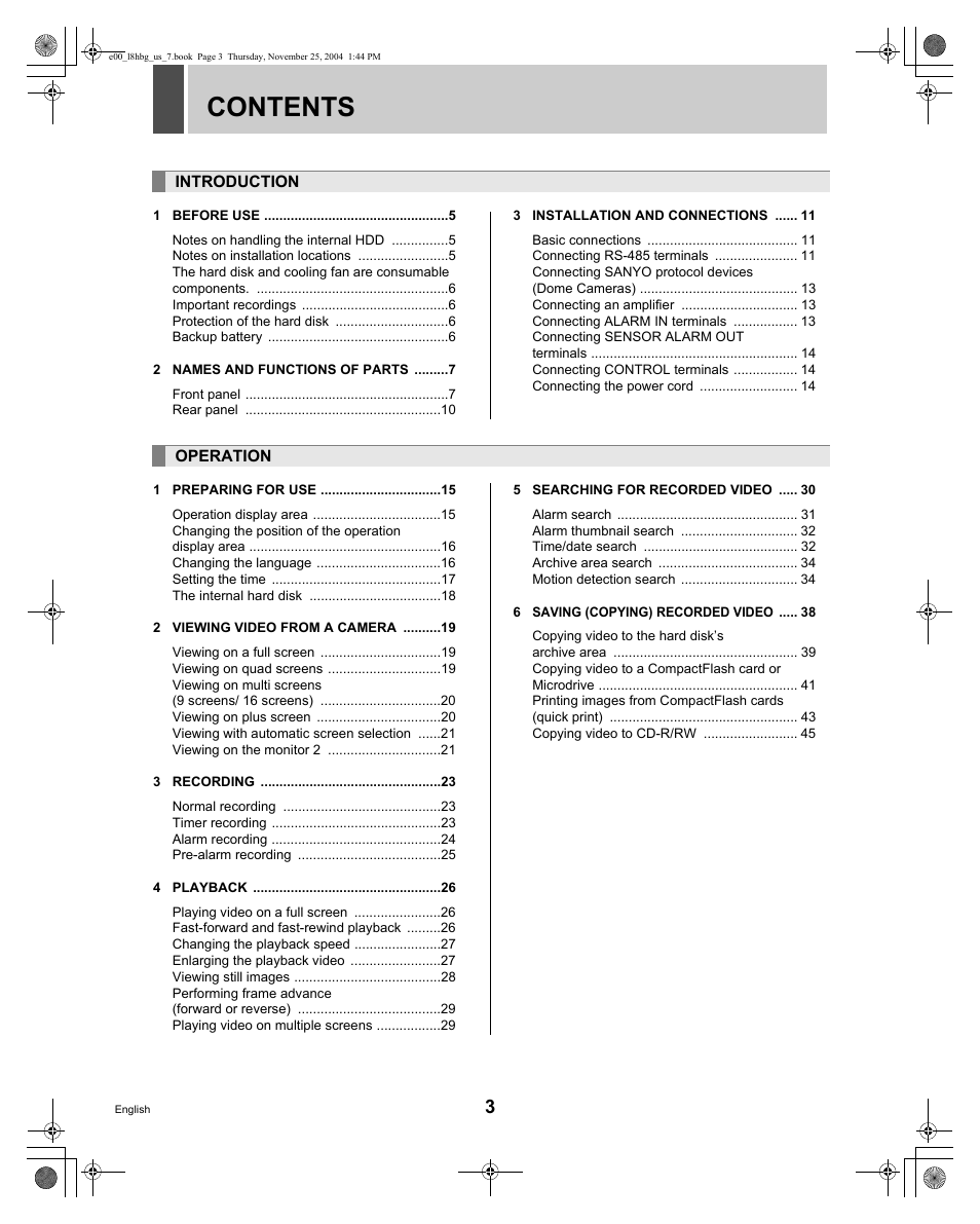Sanyo DSR-3709 User Manual | Page 4 / 126
