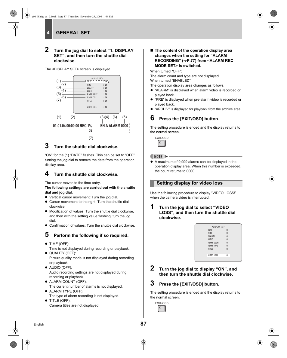Sanyo DSR-3709 User Manual | Page 88 / 126