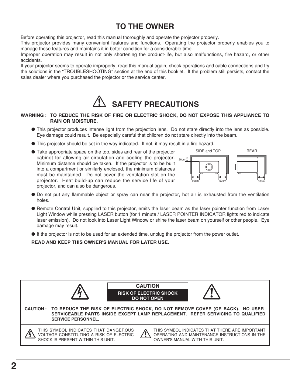 Sanyo plc-su32 User Manual | Page 2 / 48